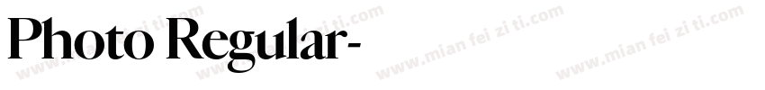 Photo Regular字体转换